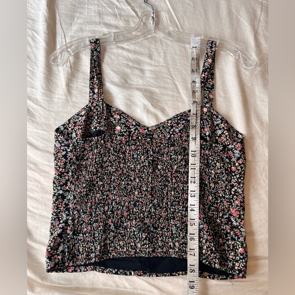 Abercrombie & Fitch Floral Smocked Crop Top S - Picture 12 of 13